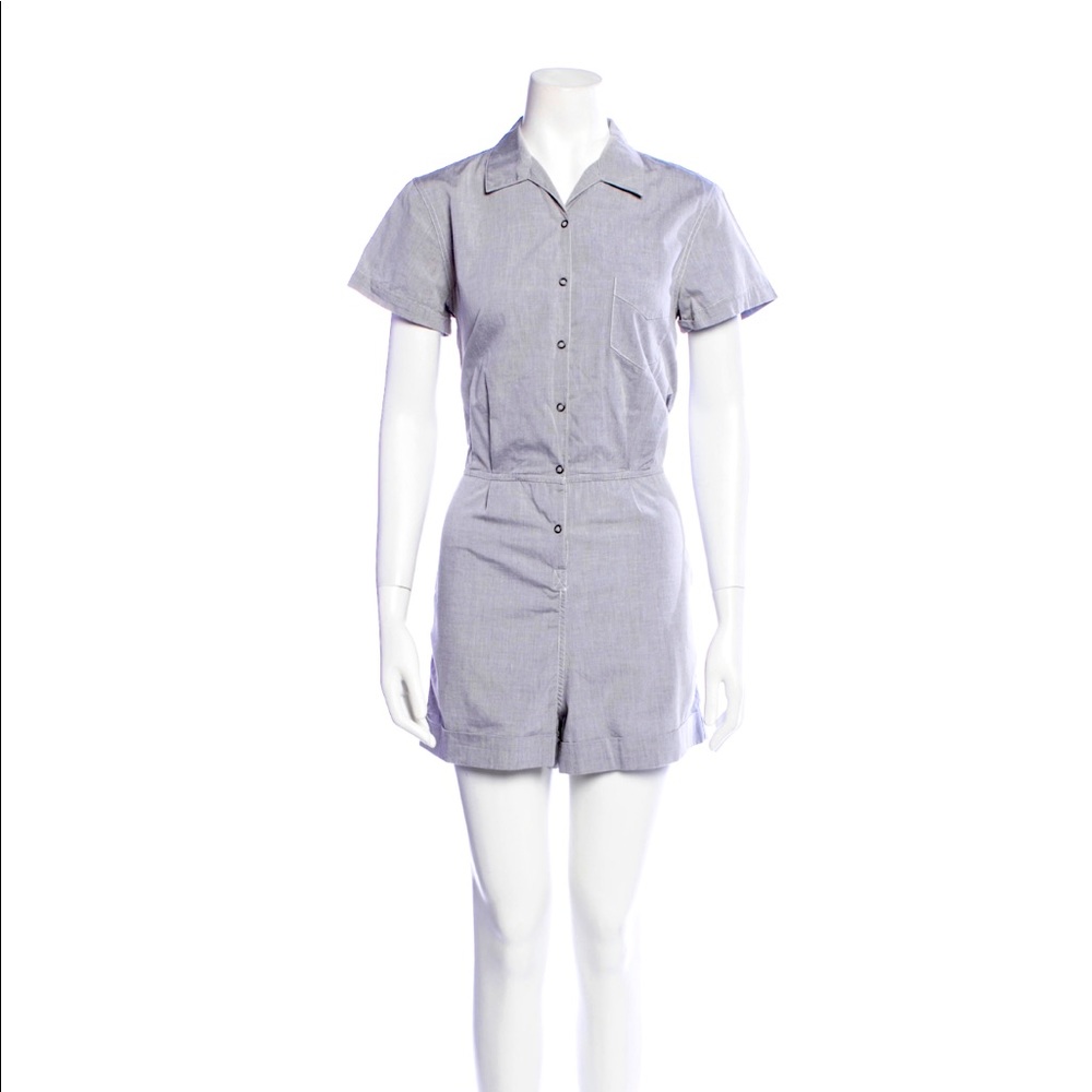 RAG & BONE Collared Button-up Romper - M